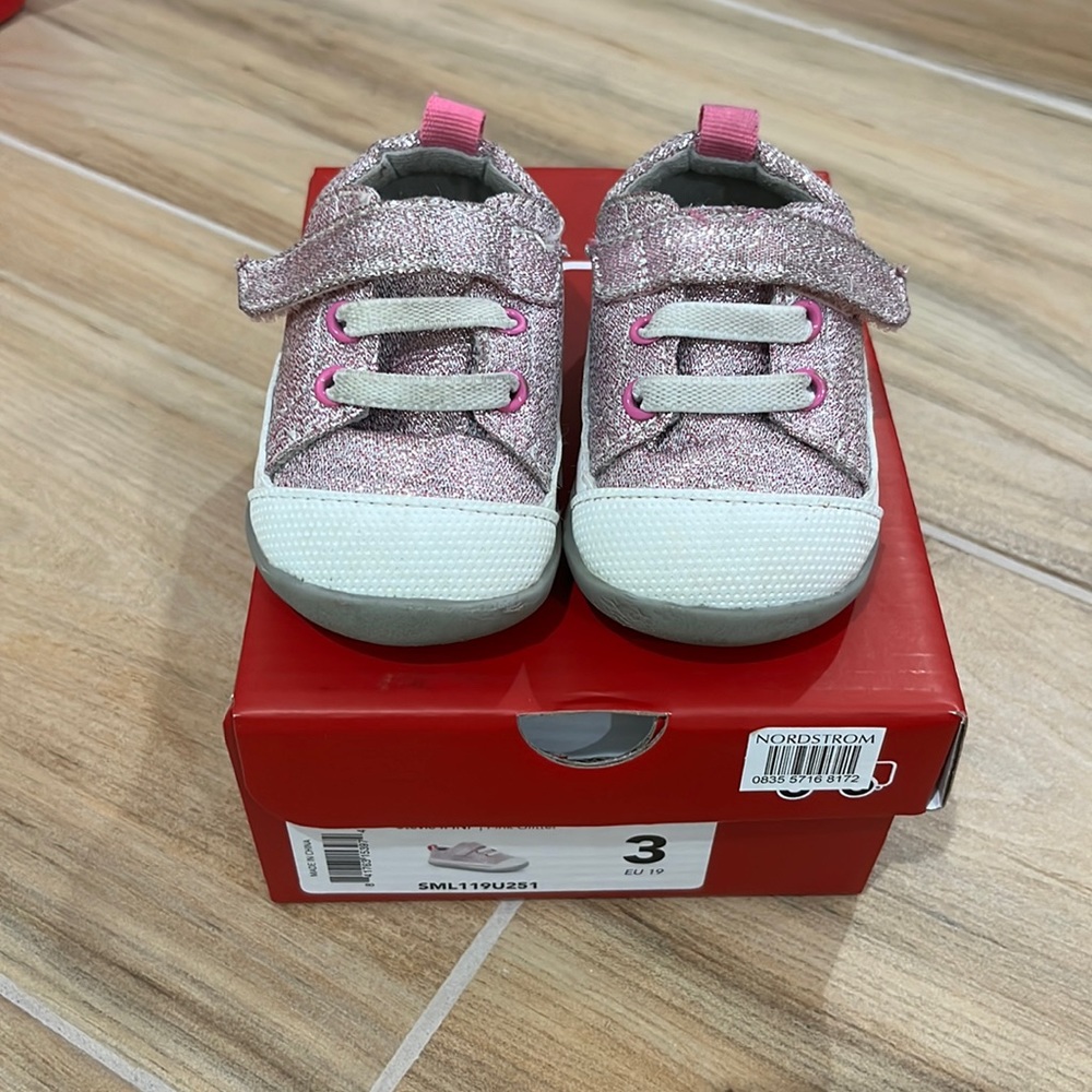 Pink Glitter Walker Shoes